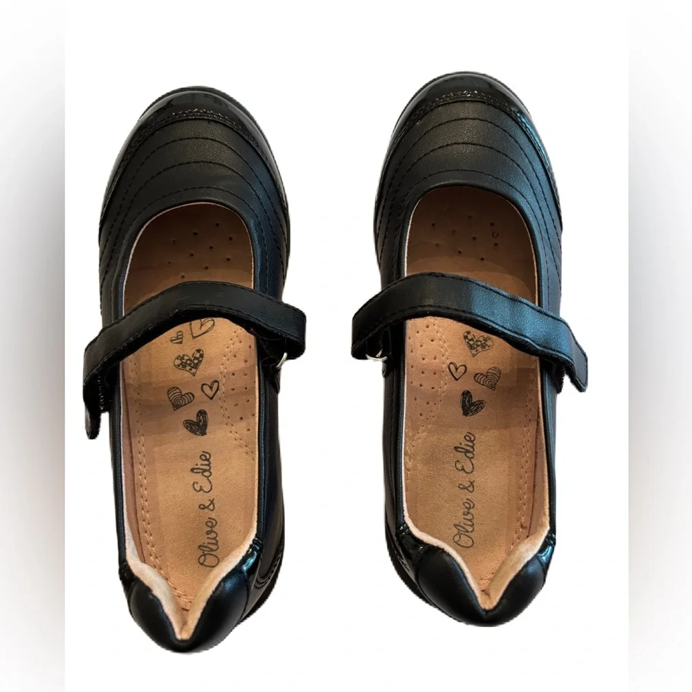 Olive & Edie Black Francis Mary Jane Flat Size Little Girl 1